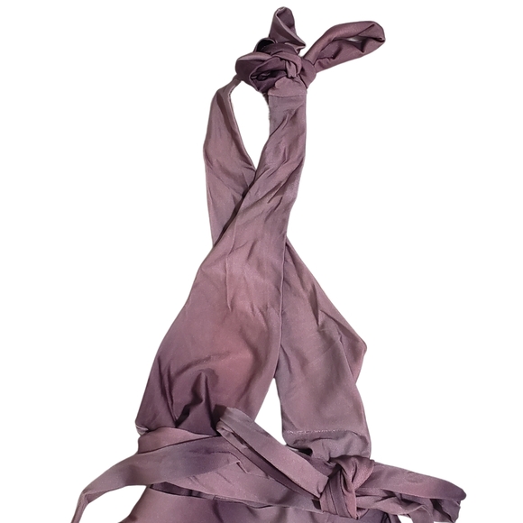 PQ SWIM Alex One-piece Swimsuit Halter Cutout Tie Waist Women Violet Purple NWT - Picture 2 of 6